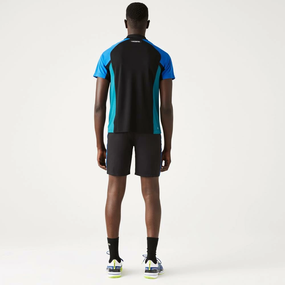 Lacoste Men's Sport Thermo Pique Polo - Black/Blue 3 Lacoste Men's Sport Thermo Pique Polo - Black/Blue - Image 3