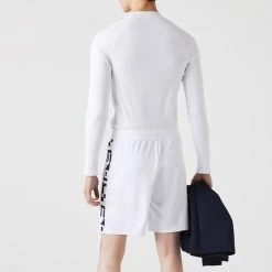 Lacoste Men's Contrast Print Shorts - White 7 Lacoste Men's Contrast Print Shorts - White -Court Legends Store f81087