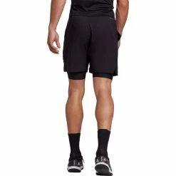 Adidas Men's US 2 In 1 Shorts - Black -Court Legends Store f81342