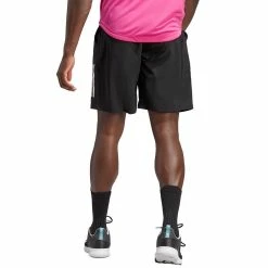 Adidas Men's Club 3 Stripe 7" Short - Black -Court Legends Store f82191