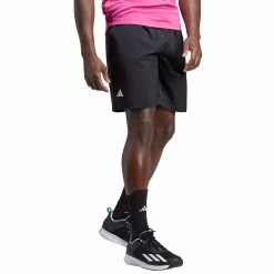 Adidas Men's Club 3 Stripe 9" Shorts - Black 6 Adidas Men's Club 3 Stripe 9" Shorts - Black -Court Legends Store f82197