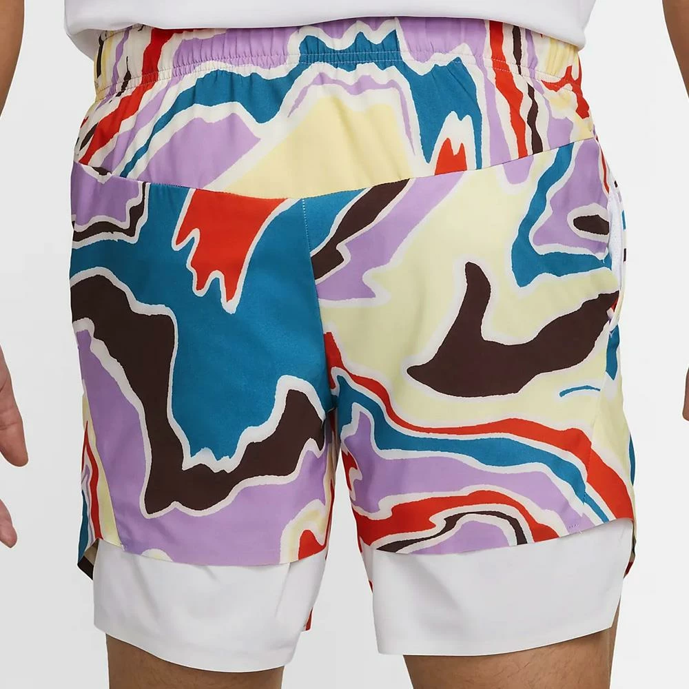 Nike Men's Slam Melbourne Short - White/Multi 3 Nike Men's Slam Melbourne Short - White/Multi - Image 3