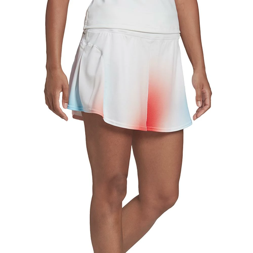 Adidas Women's Melbourne Match Skirt - White/Vivid Red 2 Adidas Women's Melbourne Match Skirt - White/Vivid Red - Image 2