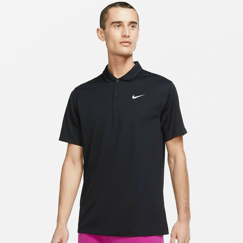 Nike Men's DriFit Solid Polo - Black 2 Nike Men's DriFit Solid Polo - Black - Image 2