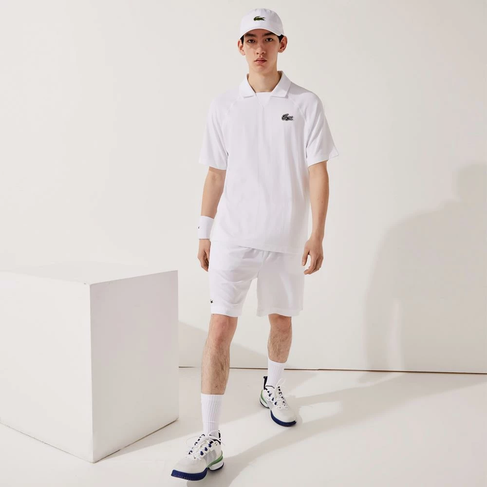 Lacoste Men's Sport Seamless Jacquard Polo - White 2 Lacoste Men's Sport Seamless Jacquard Polo - White - Image 2