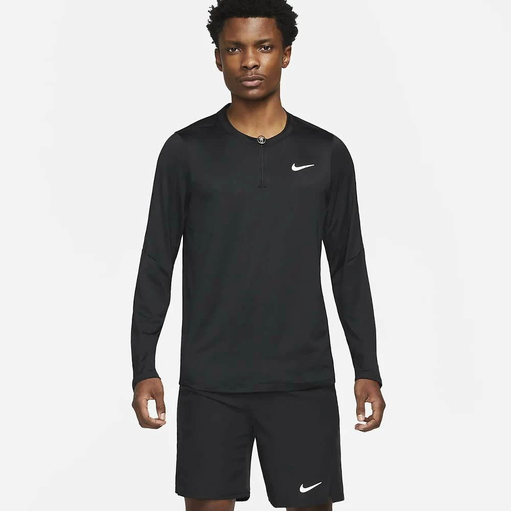 Nike Men's Advantage 1/2 Zip Longsleeve - Black 2 Nike Men's Advantage 1/2 Zip Longsleeve - Black - Image 2