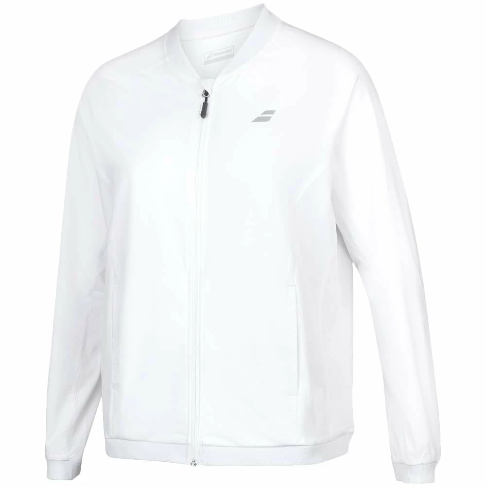 Babolat Women's Play Jacket - White 1 Babolat Women's Play Jacket - White