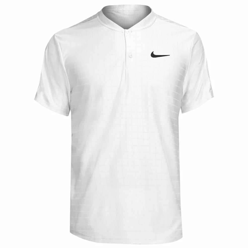 Nike Men's Advantage Henley Polo - White 1 Nike Men's Advantage Henley Polo - White