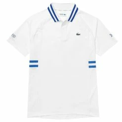 Lacoste Men's Novak Djokovic Ultra Dry Polo - White/Blue