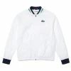 Lacoste Men's Sport Light Teddy Jacket - White/Navy Blue