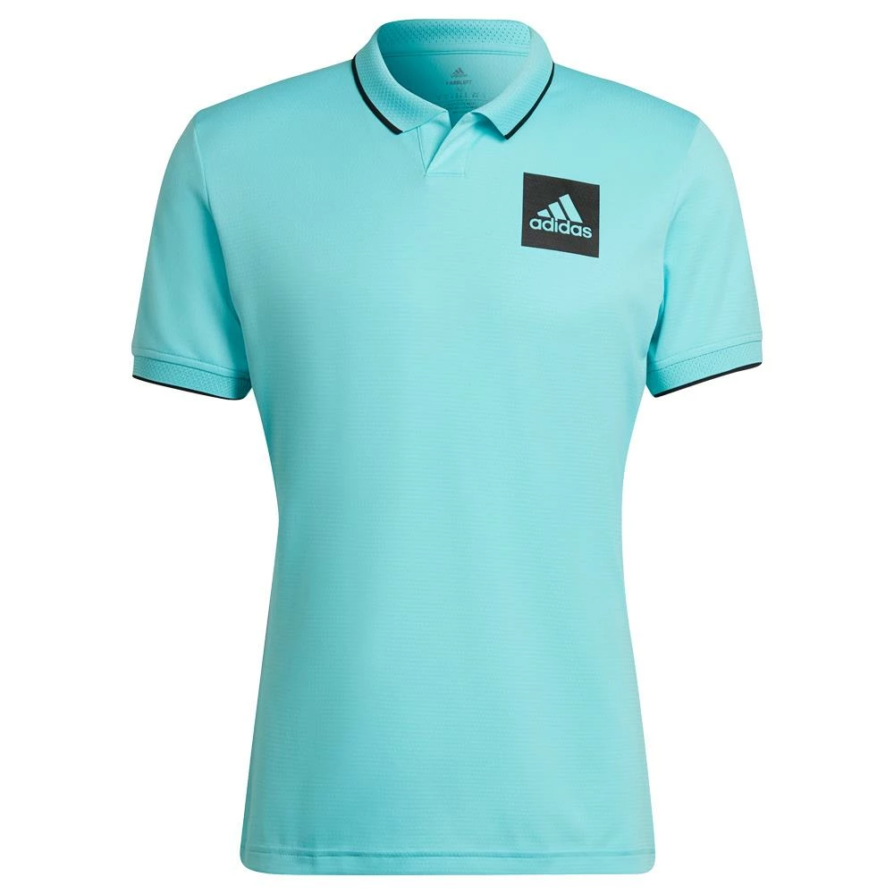 Adidas Men's Paris Freelift Polo - Pulse Aqua/Black 1 Adidas Men's Paris Freelift Polo - Pulse Aqua/Black