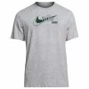 Nike Men's Swoosh Tennis Tee - Grey Heather/Pro Green