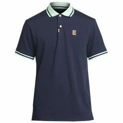 Nike Men's Heritage Slim 2 Polo - Obsidian/Mint Foam