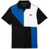 Lacoste Men's Sport Colour Block Pique Polo - Black/Blue