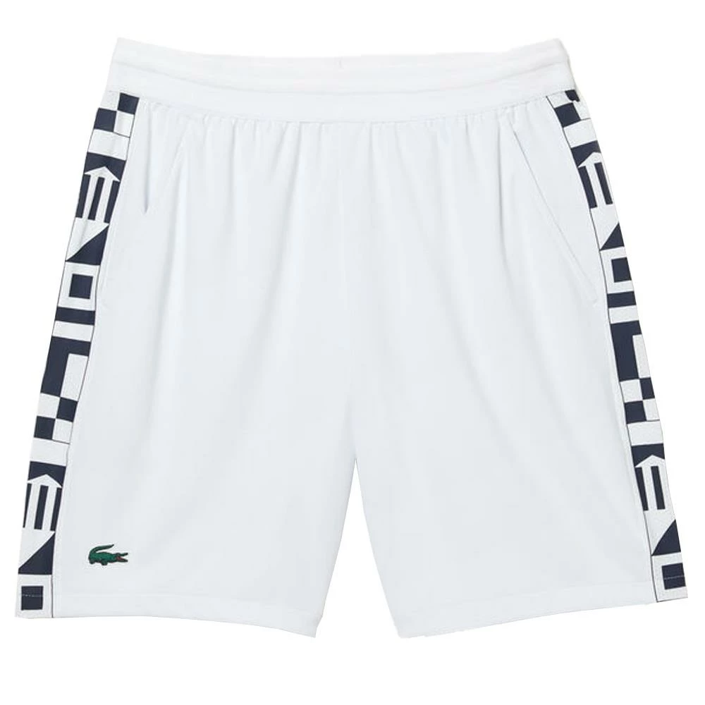 Lacoste Men's Contrast Print Shorts - White 1 Lacoste Men's Contrast Print Shorts - White
