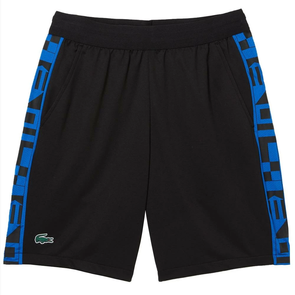 Lacoste Men's Contrast Print Shorts - Black/Blue 1 Lacoste Men's Contrast Print Shorts - Black/Blue