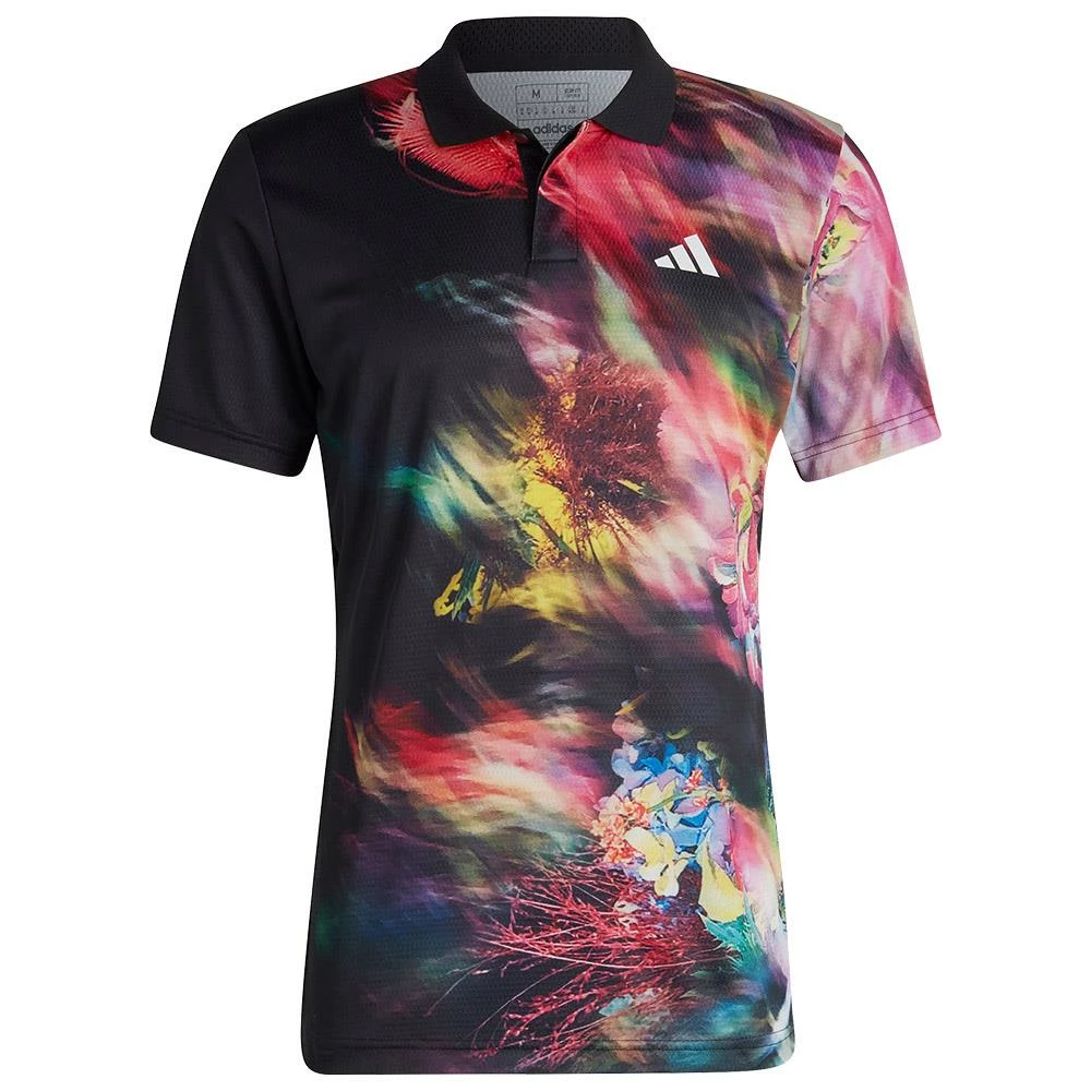 Adidas Men's Melbourne Freelift Polo - Multicolour / Black 1 Adidas Men's Melbourne Freelift Polo - Multicolour / Black